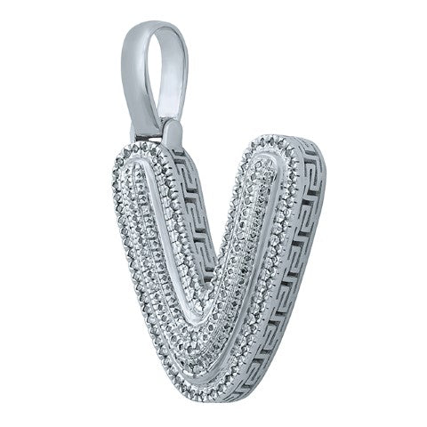 10KT 0.28CT D- BUBBLE INITIAL V""