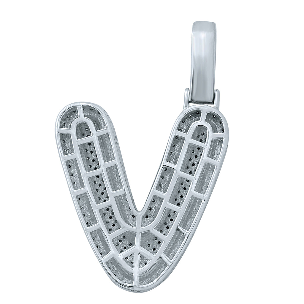 10KT 0.28CT D- BUBBLE INITIAL V""