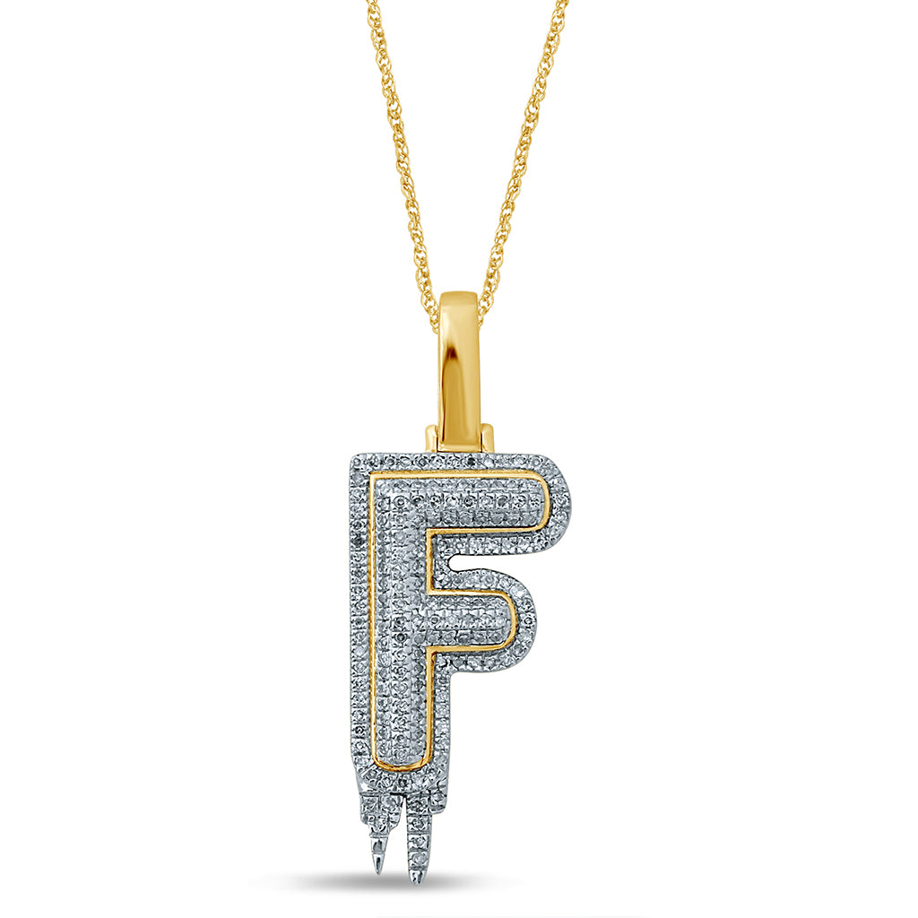 10K 0.24-0.34CT D-PENDANT RDS INITIAL F