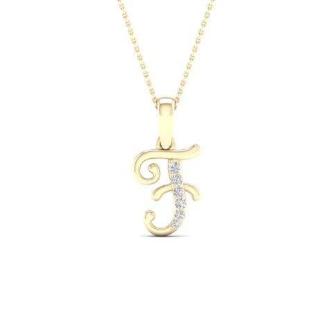 10K 0.04CT D-LADIES INITIAL F""