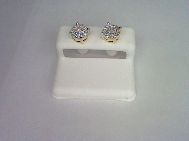 10KT 0.73- 0.75 CT D-EARRINGS "SUPER FLOWER"