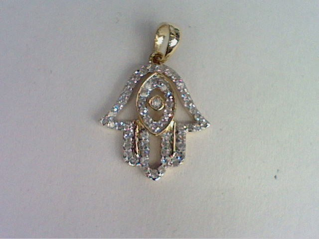 10K 0.28-0.29CT D-LADIES PENDANT "HAMSA HAND"