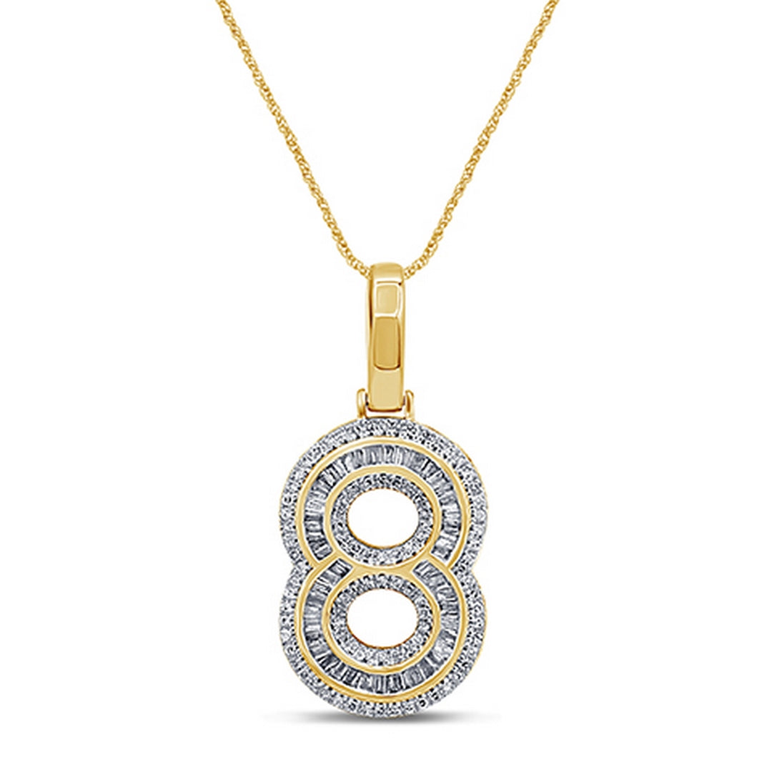 10KT 0.50-0.51 CT D-BAGUETTE INITIAL NUMBER 8""