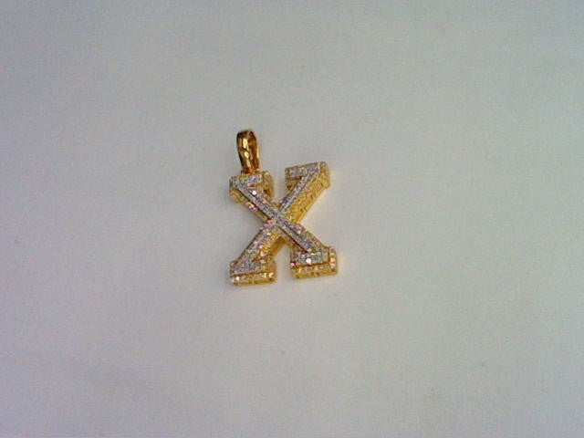 10KT 0.47CT D-MICROPAVE INITIALL X""
