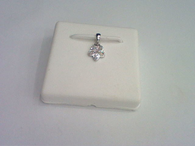 10KT 0.07CT D-LADIES PENDANT "FLOWER PETAL"