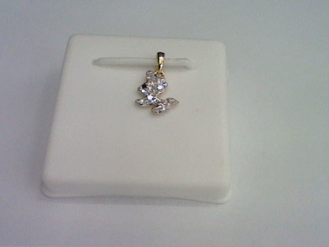 10KT 0.09CT D-LADIES PENDANT