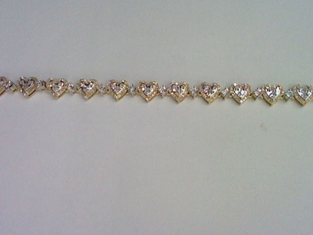 10KT 3.22CT D-NECKLACE "HEART" BAGUETTES