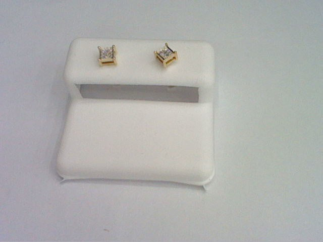 CLOSEOUT 10KT 0.04CT D-EARRINGS"SQUARE"