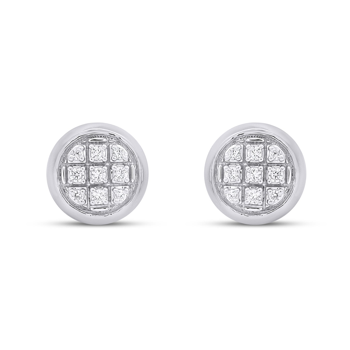 CLOSEOUT 10KT 0.05CT D-EARRINGS"ROUND"
