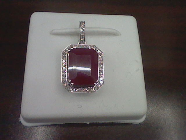 10KT 0.19CT D-"RUBY" PENDANT