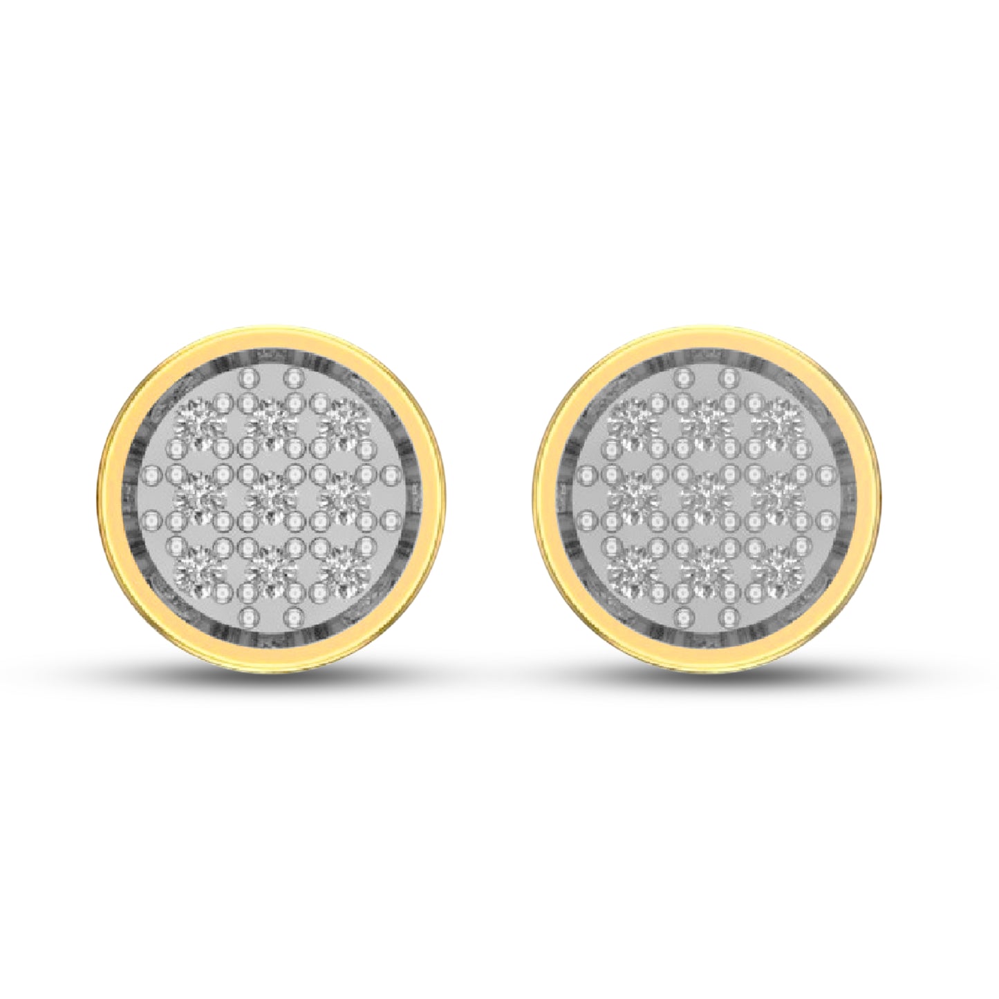 CLOSEOUT 10KT 0.05CT D-DARK POLISH EARRINGS