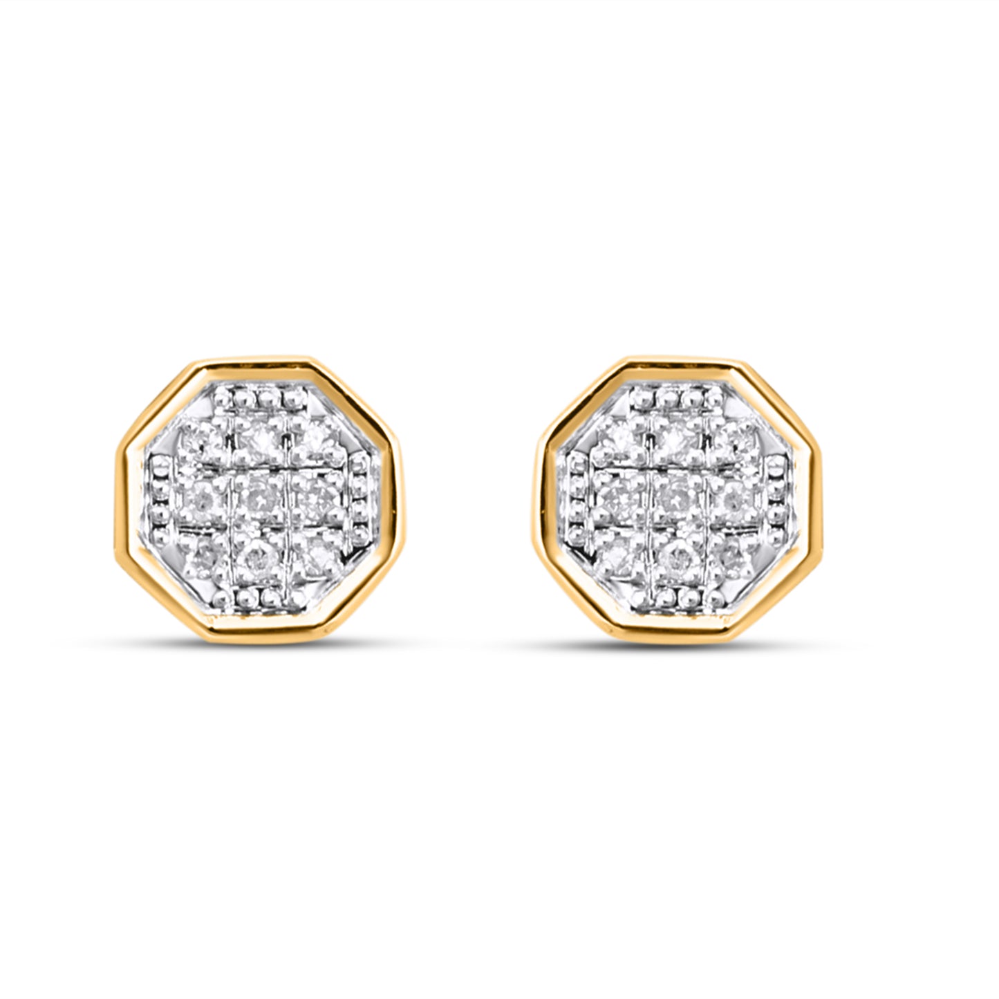 CLOSEOUT 10KT 0.05CT D- EARRINGS