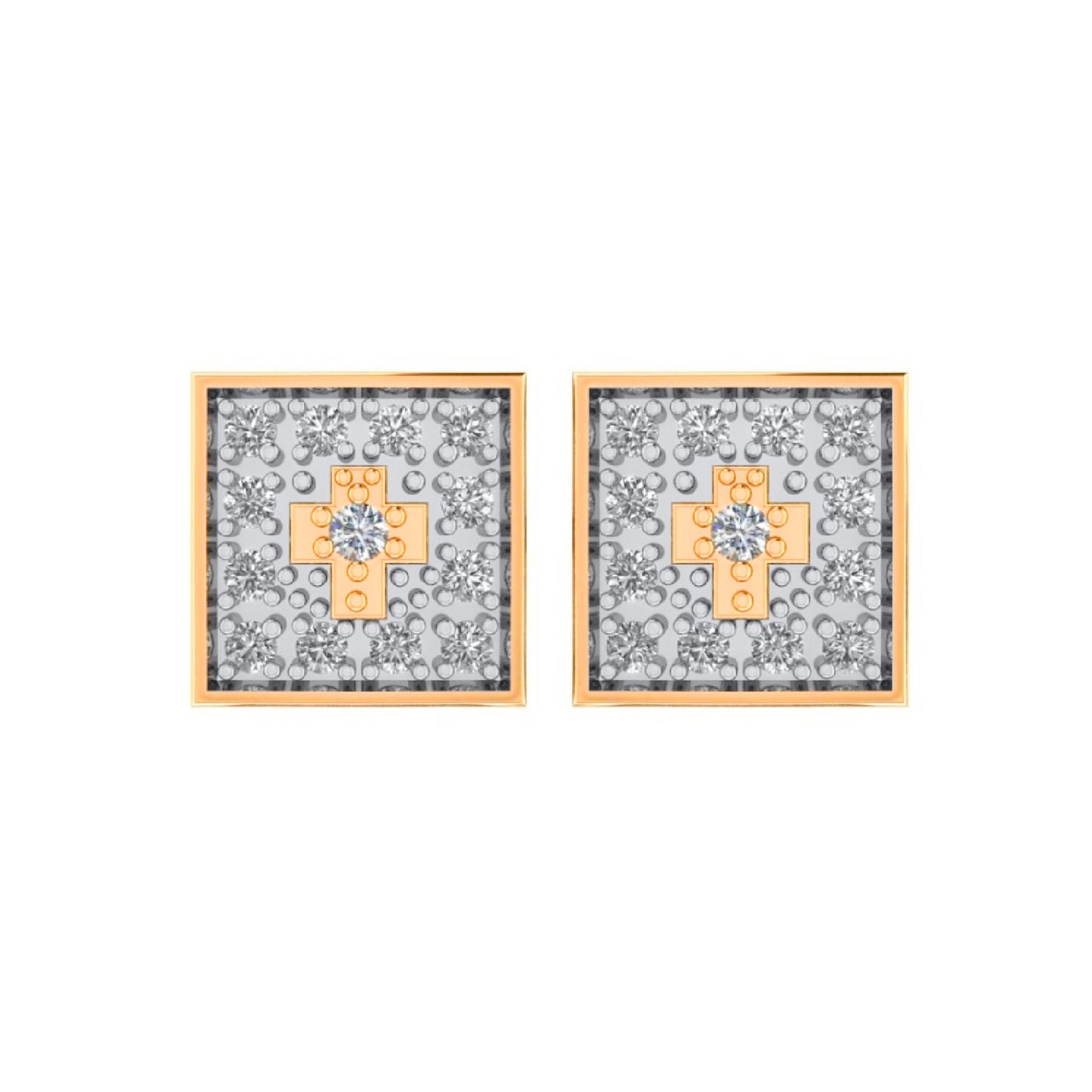CLOSEOUT 10KT 0.05CT D-EARRINGS DARK POLISH