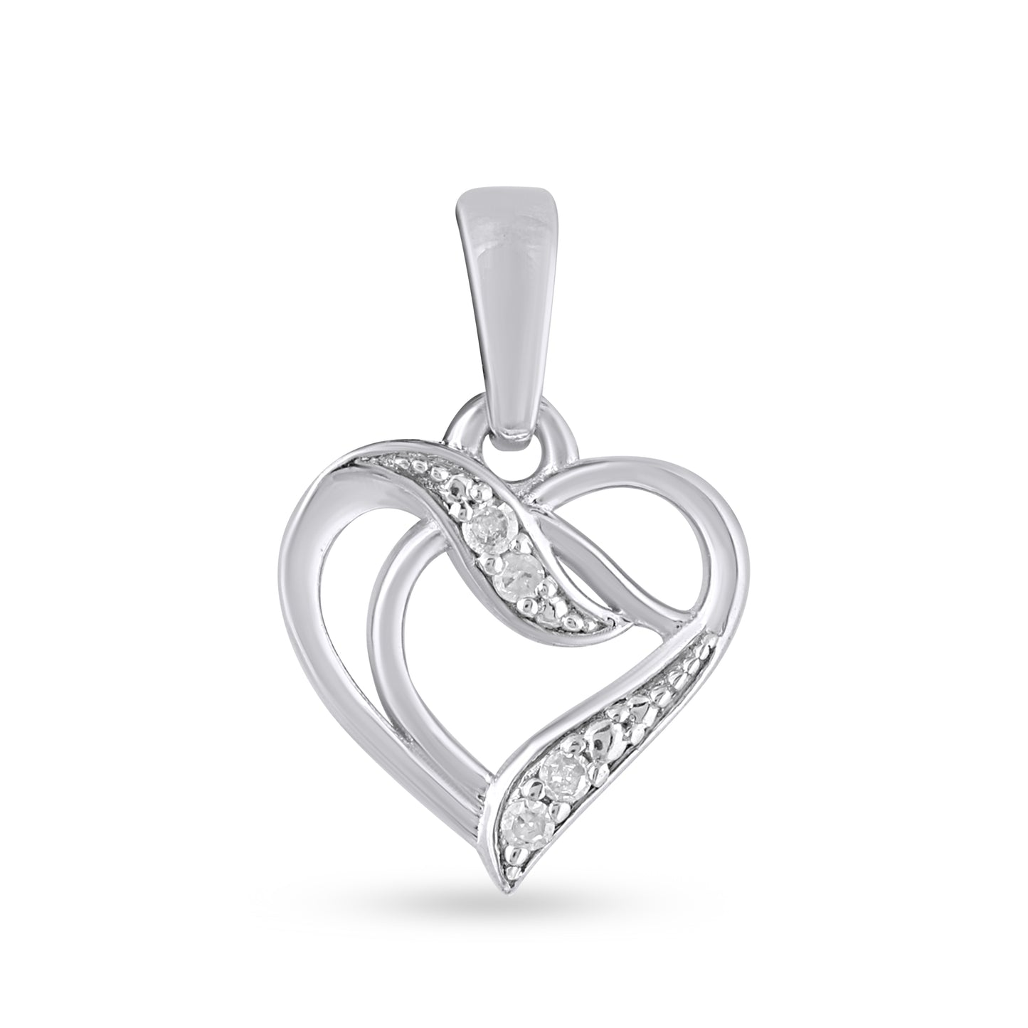 925 SS 0.03CT D- PENDANT "HEART"