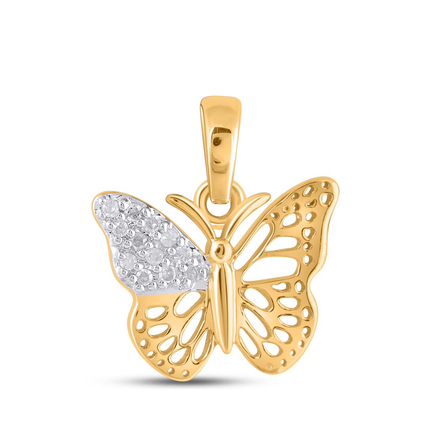 925 SS 0.05CT D- PENDANT "BUTTERFLY"