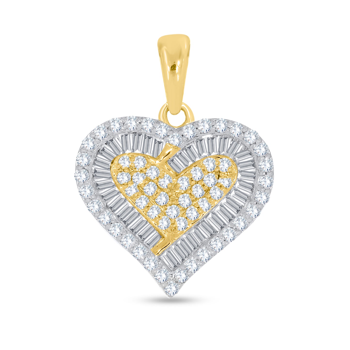 10KT 0.96CT D-CHARM "HEART"