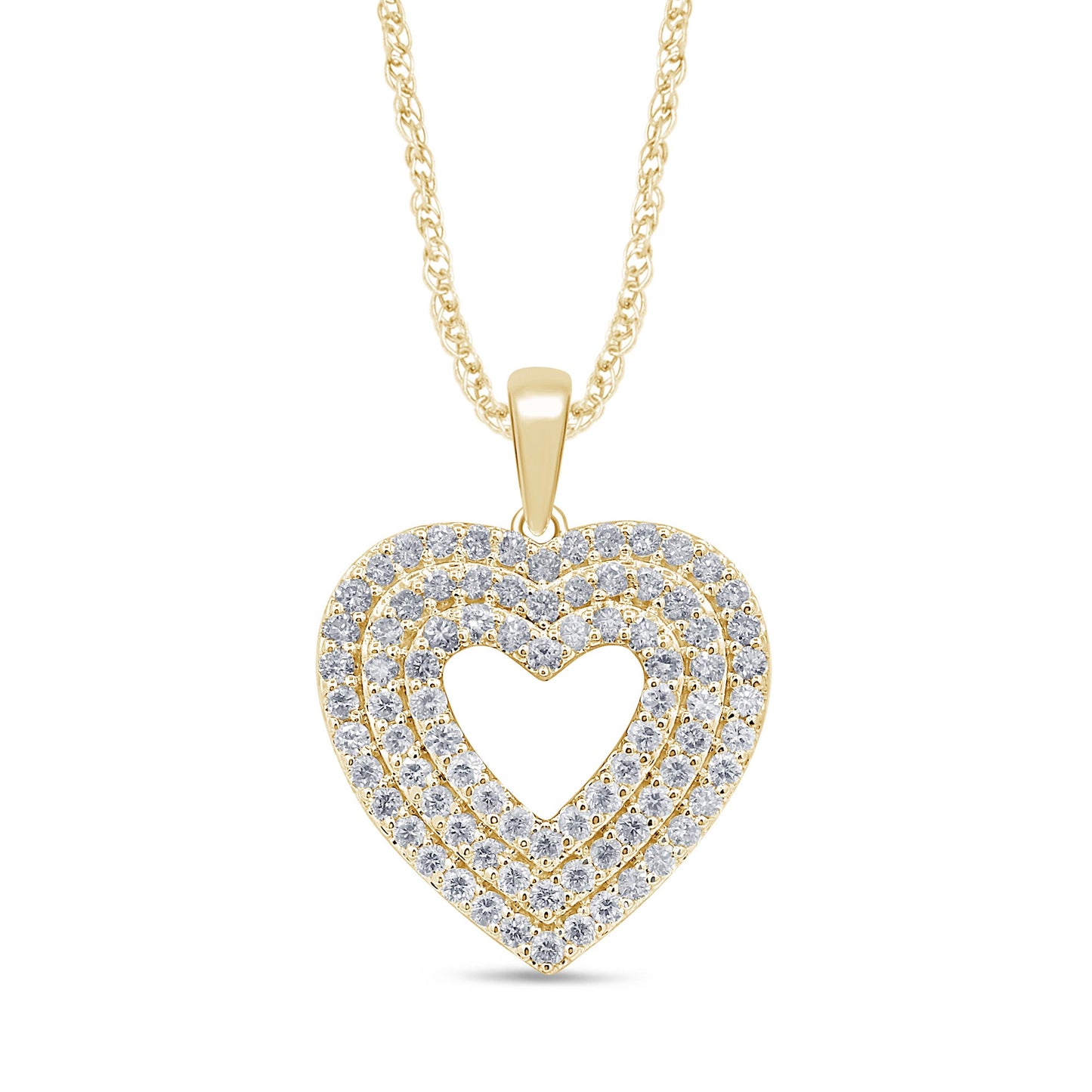 10KT 0.97CT D-HEART CHARM