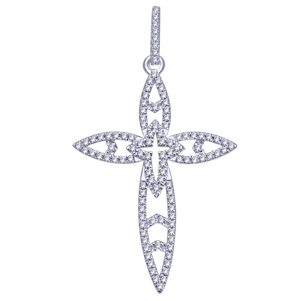 10K 0.36CT D-CROSS CHARM