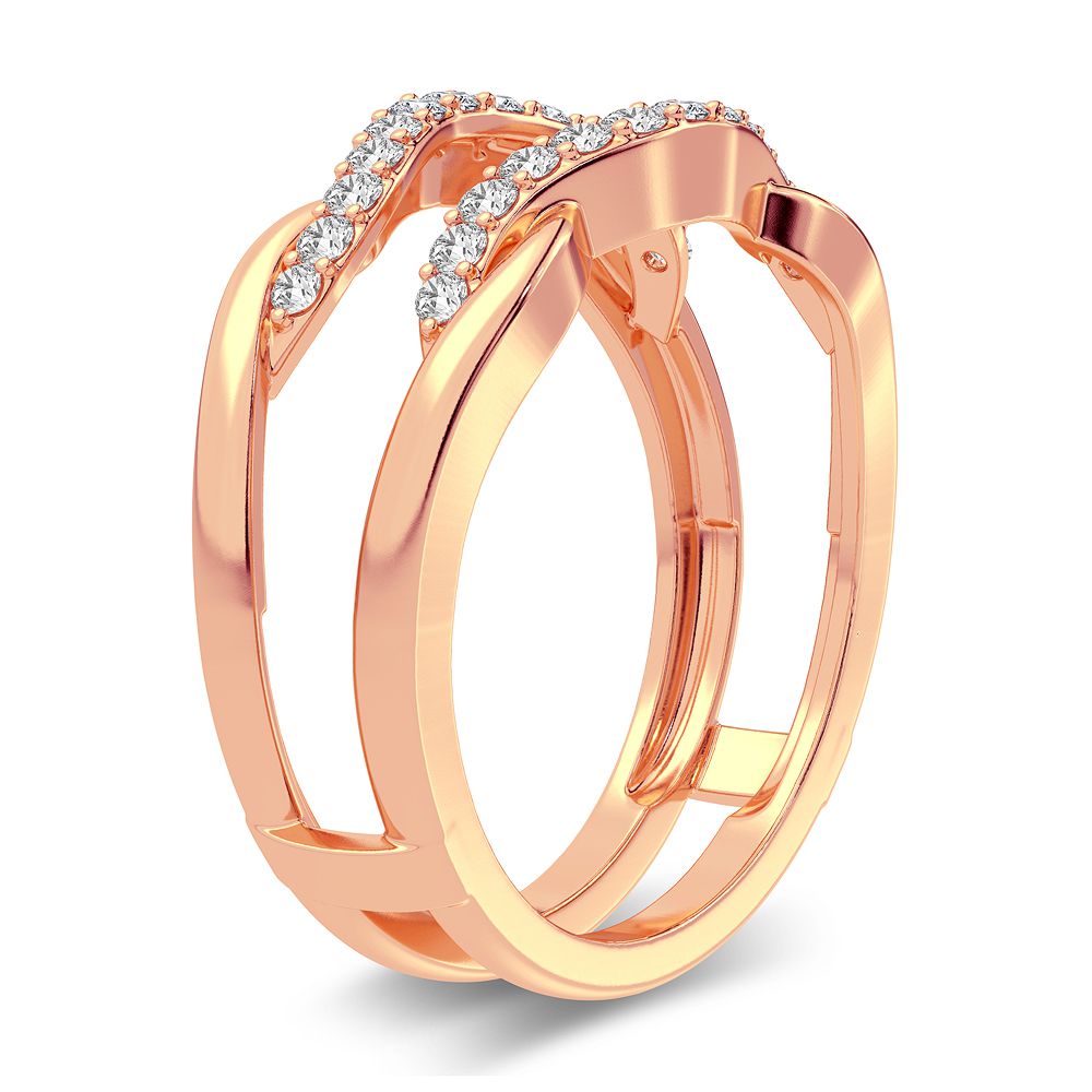 14K 0.33CT Diamond Ring Guard