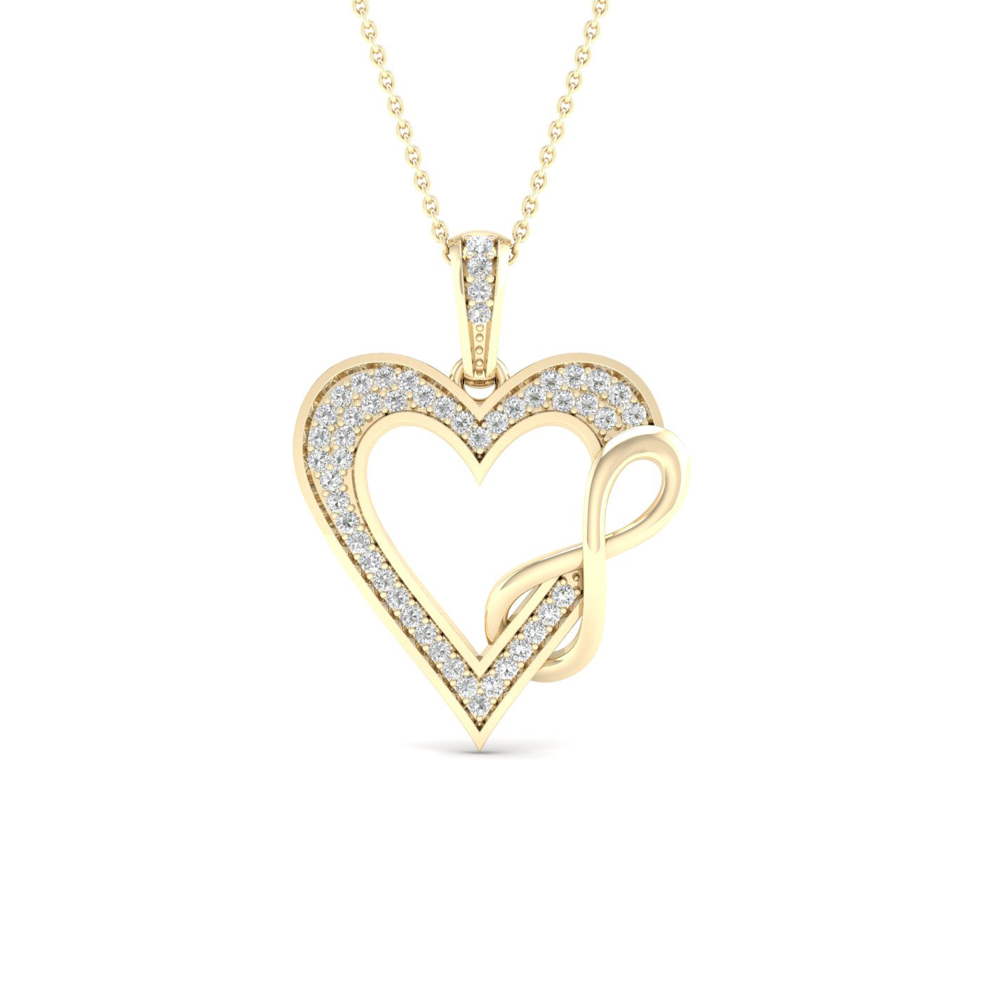 10K 0.12CT D-HEART CHARM