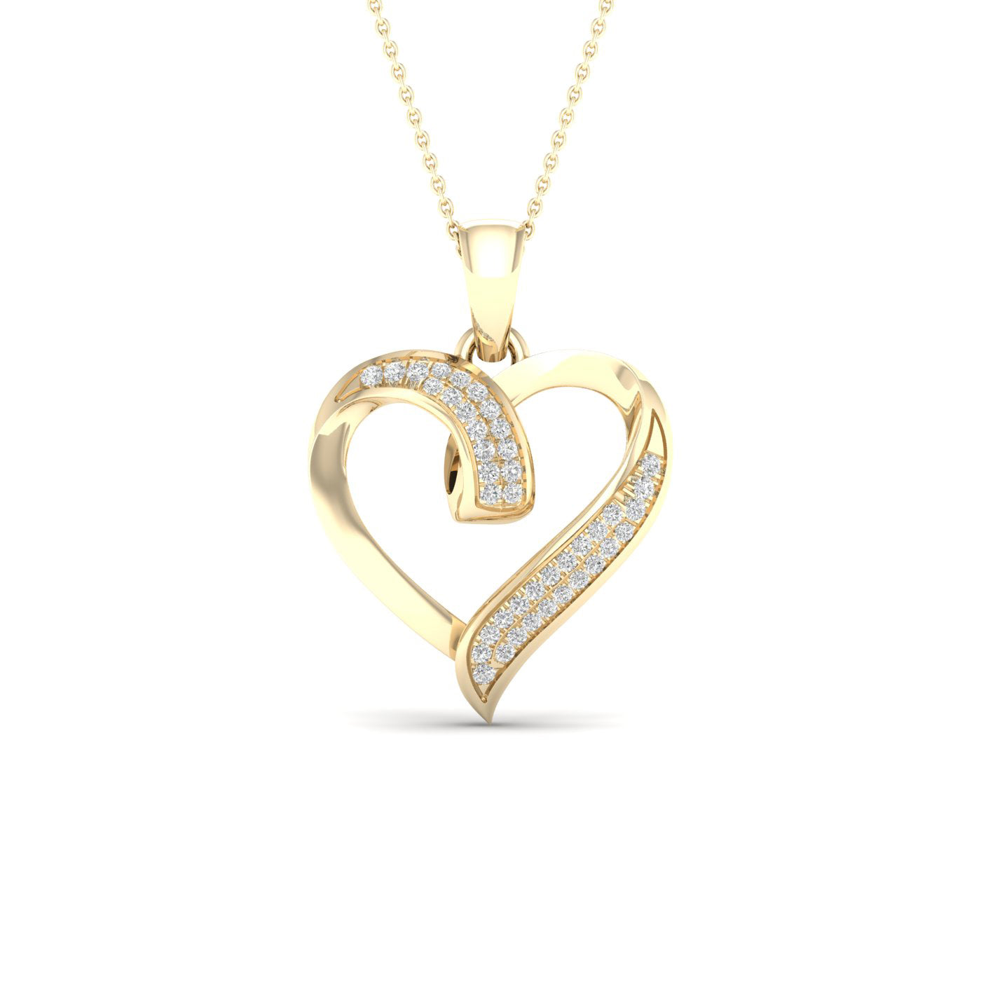 10K 0.10CT D-HEART CHARMS