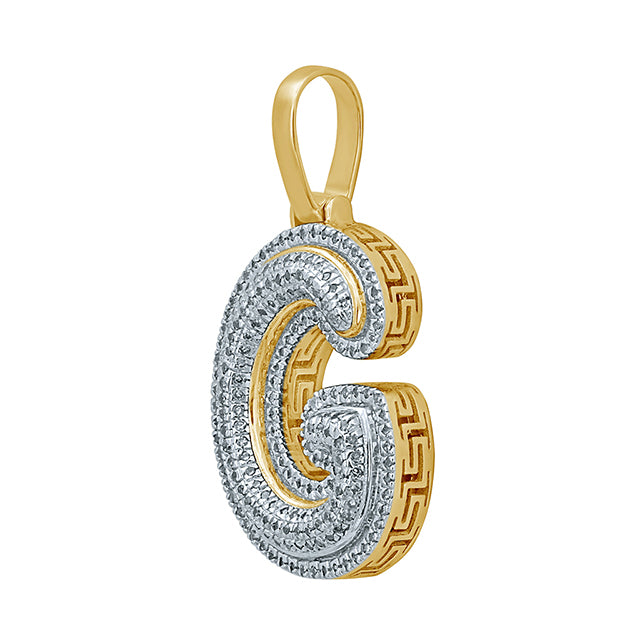 10KT 0.30-0.43CT D-BUBBLE LETTER  G ""