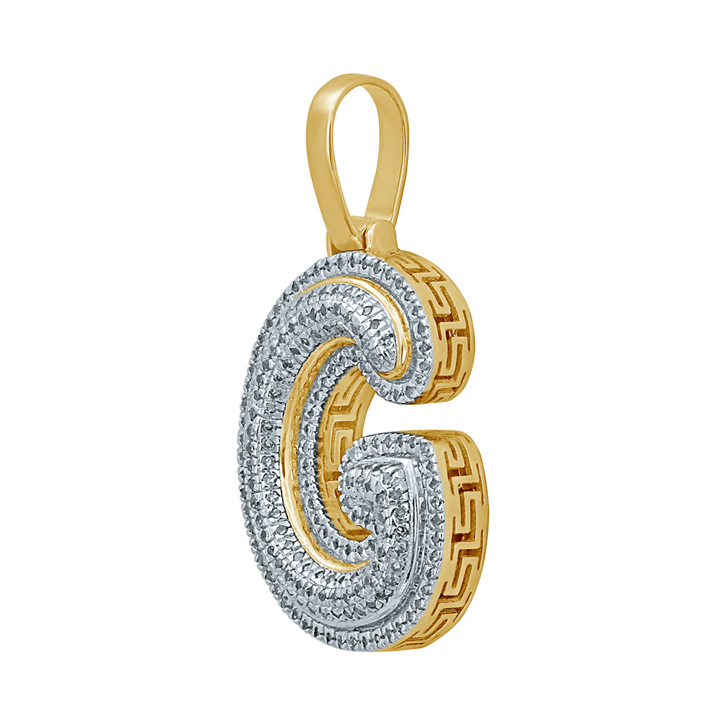 10KT 0.30-0.43CT D-BUBBLE LETTER  G ""