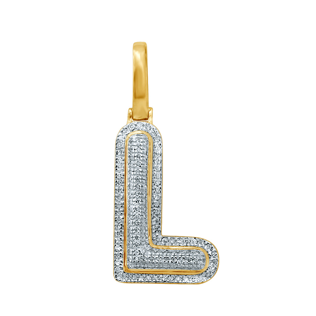 10KT 0.20-0.31 CT D-BUBBLE LETTER  L ""