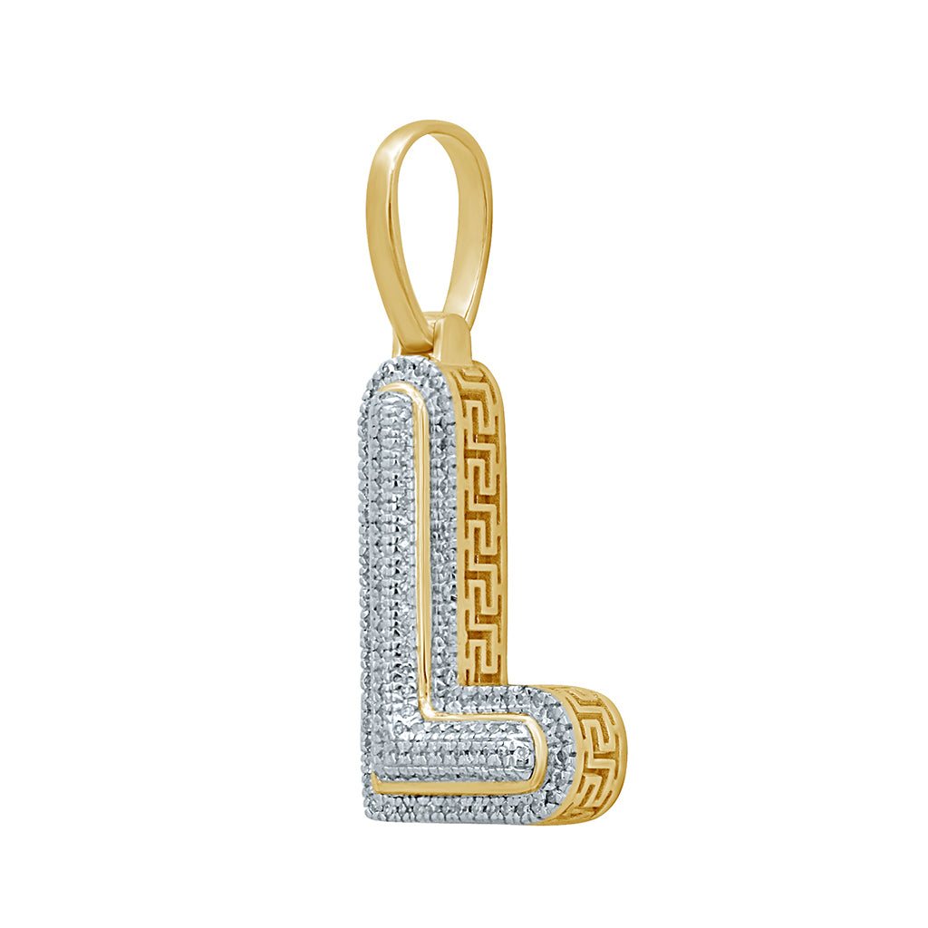 10KT 0.20-0.31 CT D-BUBBLE LETTER  L ""