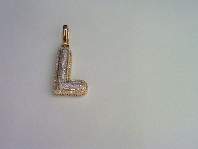 10KT 0.21 CT D-BUBBLE INITIAL L""