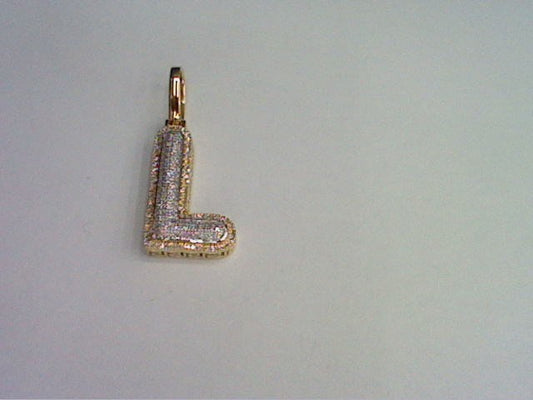 10KT 0.21 CT D-BUBBLE INITIAL L""