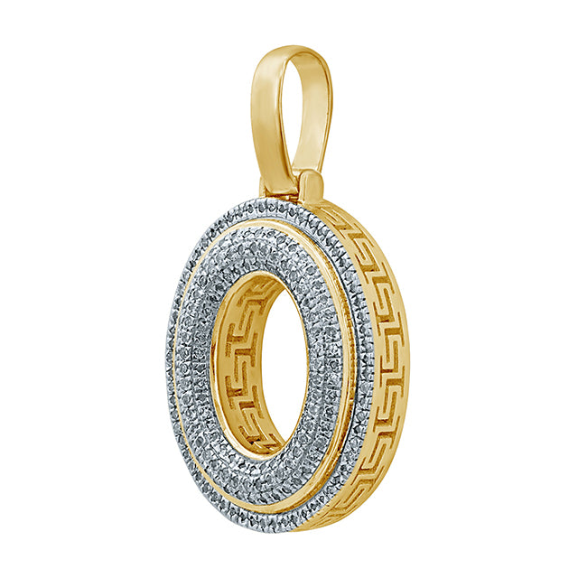 10KT 0.27-0.42CT D-BUBBLE LETTER  O ""