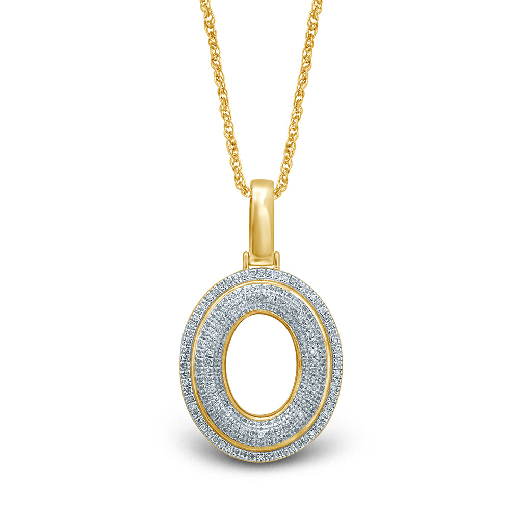 10KT 0.27-0.42CT D-BUBBLE LETTER  O ""