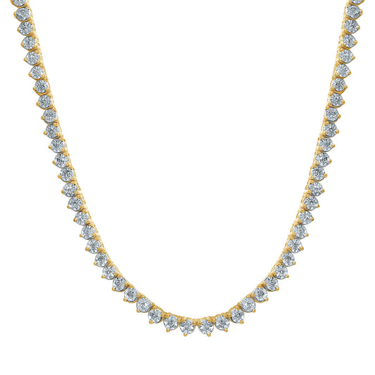 10KT 1.46-1.71CT  "3mm18in." D-NECKLACE