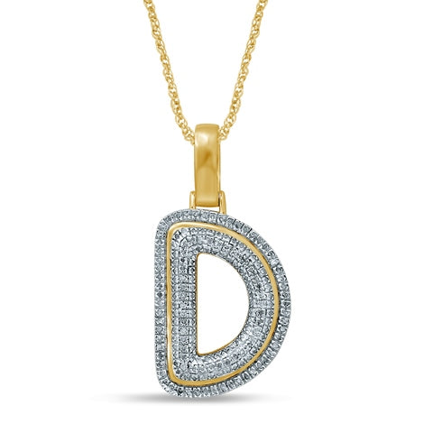 10KT 0.26-0.33CT D-BUBBLE INITIAL  D ""
