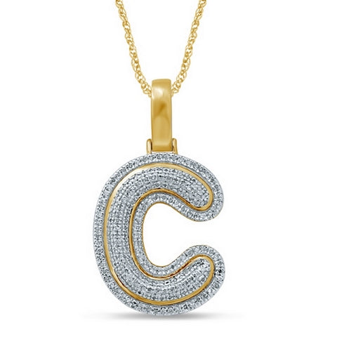 10KT 0.27-0.37CT D-BUBBLE INITIAL  C ""