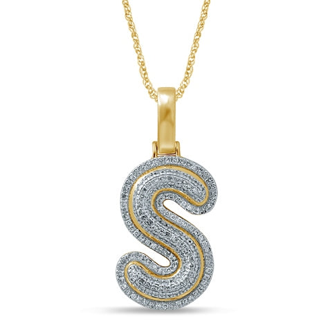 10KT 0.27-0.38CT D-BUBBLE INITIAL  S ""