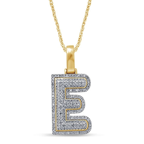 10KT 0.28-0.39CT D-BUBBLE LETTER  E ""