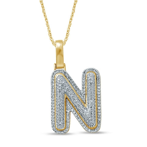 10KT 0.33-0.41CT D-BUBBLE LETTER  N  ""