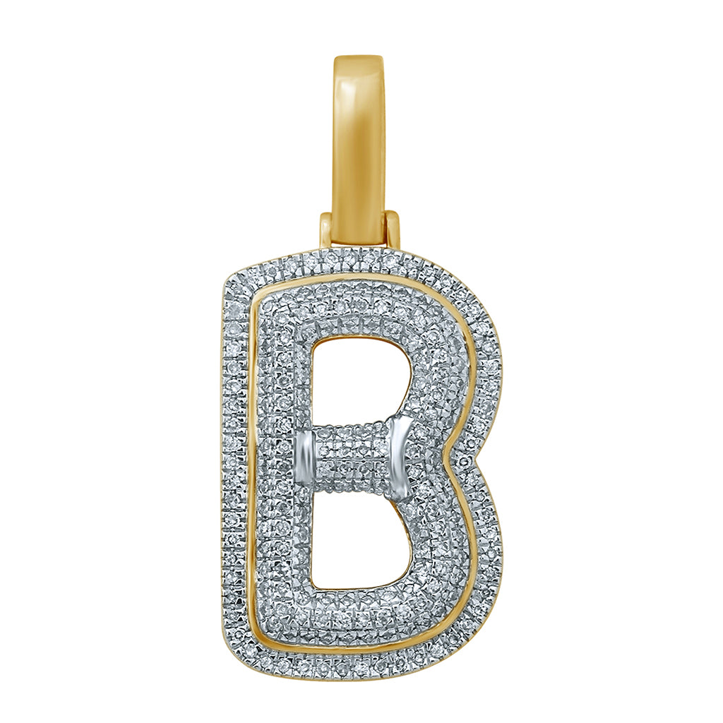 10KT 0.27-0.40CT D-BUBBLE LETTER  B ""