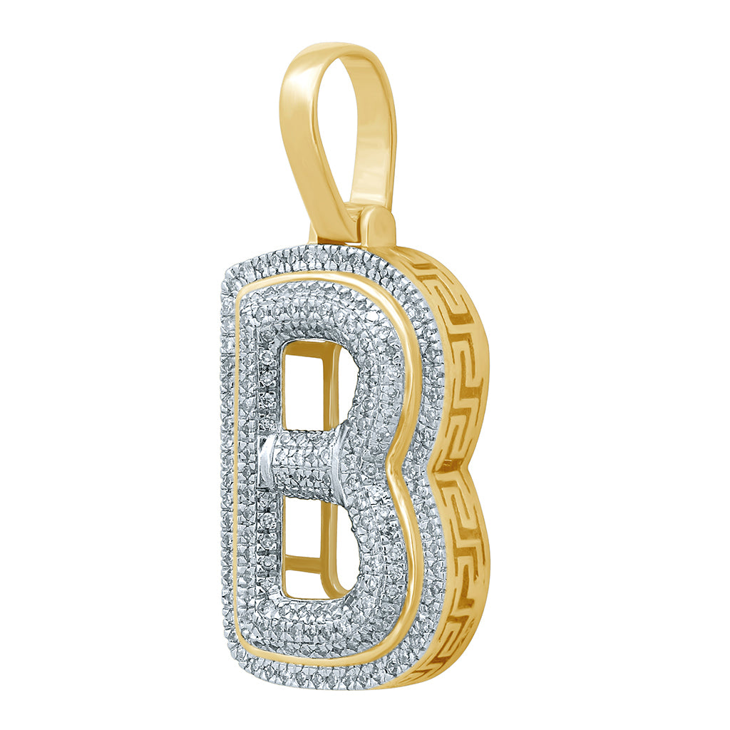 10KT 0.27-0.40CT D-BUBBLE LETTER  B ""