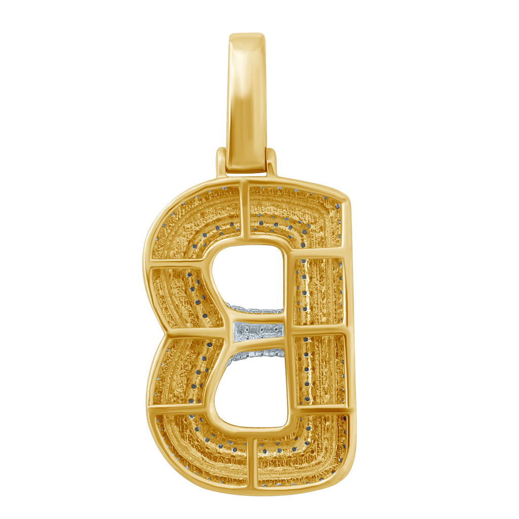 10KT 0.27-0.40CT D-BUBBLE LETTER  B ""