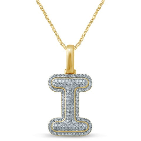 10KT 0.27-0.44CT D-BUBBLE LETTER  I  ""