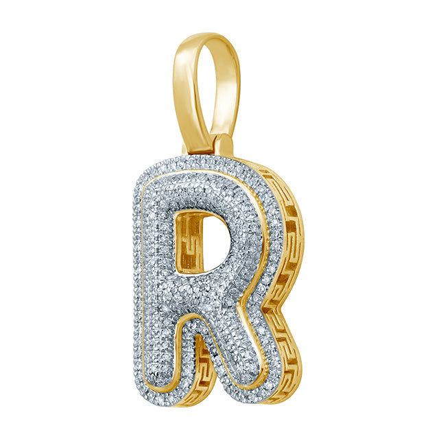 10KT 0.27-0.36CT D-BUBBLE LETTER  R ""