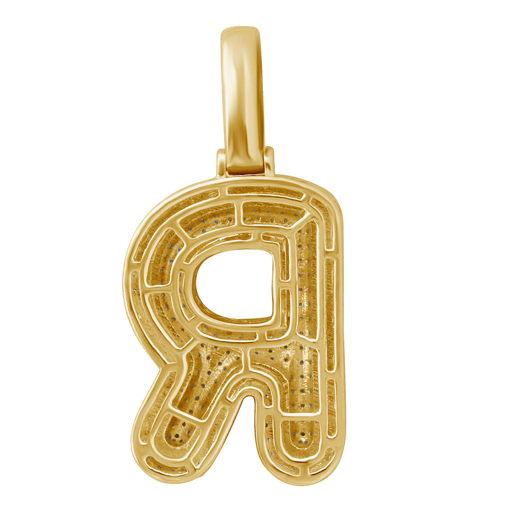 10KT 0.27-0.36CT D-BUBBLE LETTER  R ""