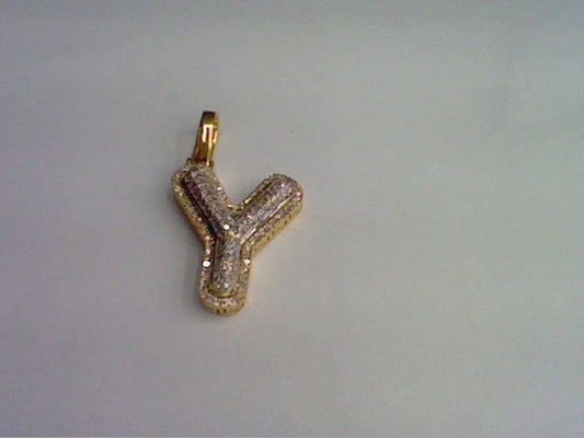 10KT 0.24CT D-BUBBLE INITIAL Y""