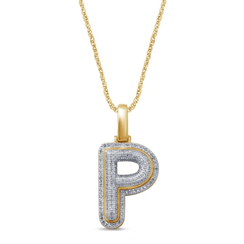 10KT 0.24-0.33CT D-BUBBLE LETTER  P ""