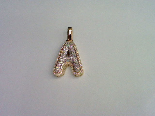 10KT0.29- 0.30CT D-BUBBLE INITIAL A""