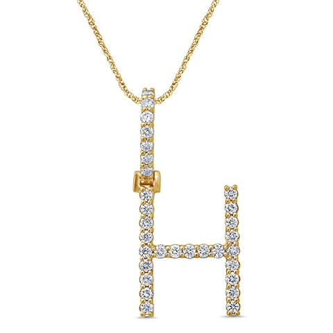 10K 0.46-0.55CT D-DARK POLISH INITIAL H""