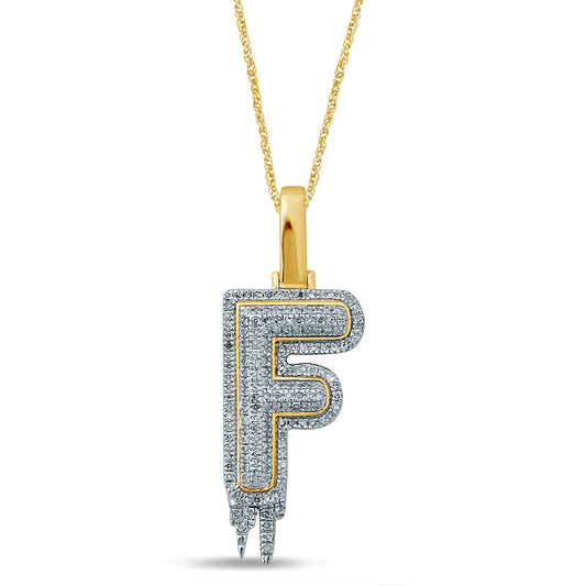 10K 0.24-0.34CT D-PENDANT RDS INITIAL F